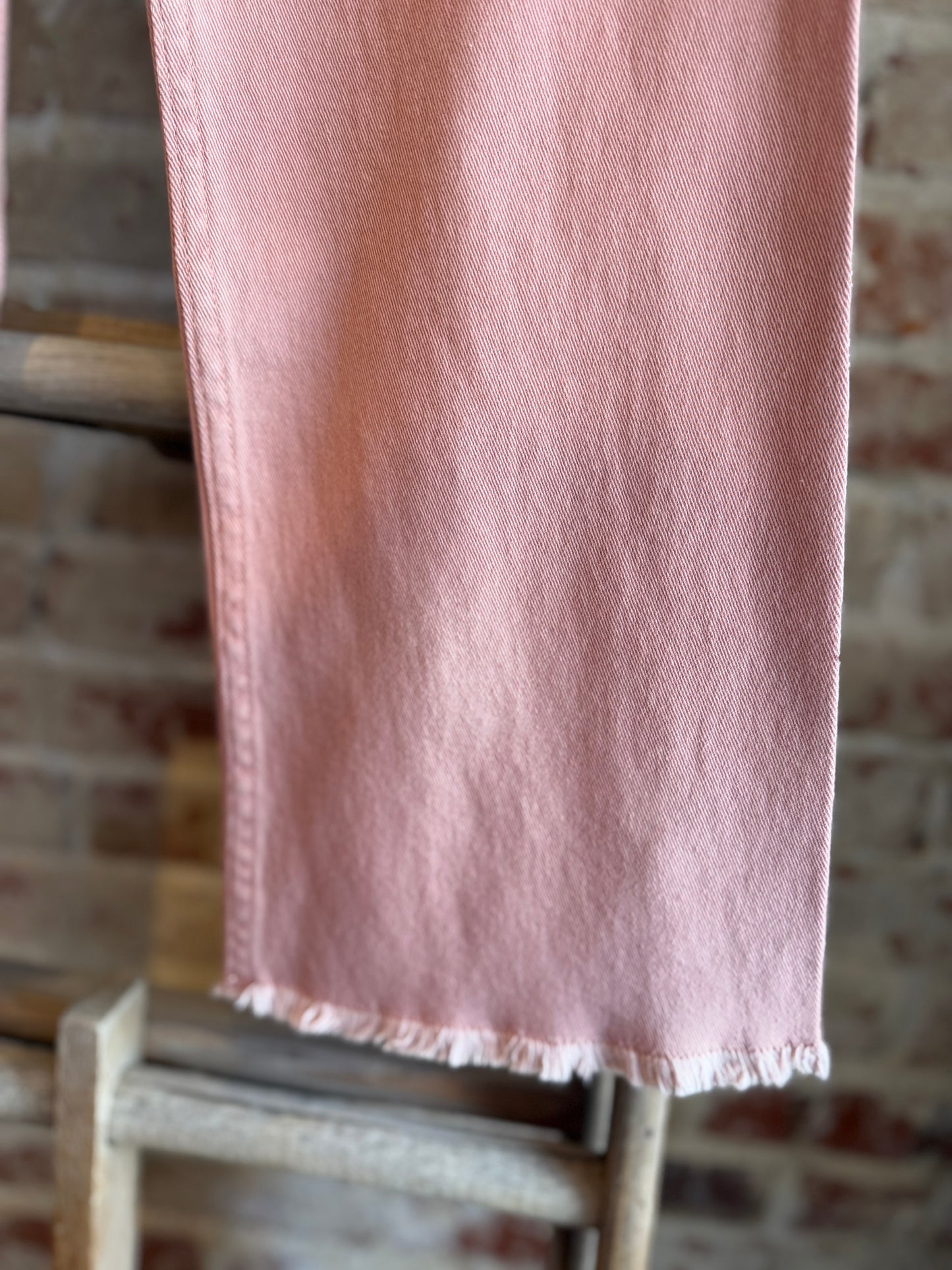 Wide Leg Blush Pink Denim Jeans - Kids/Tweens