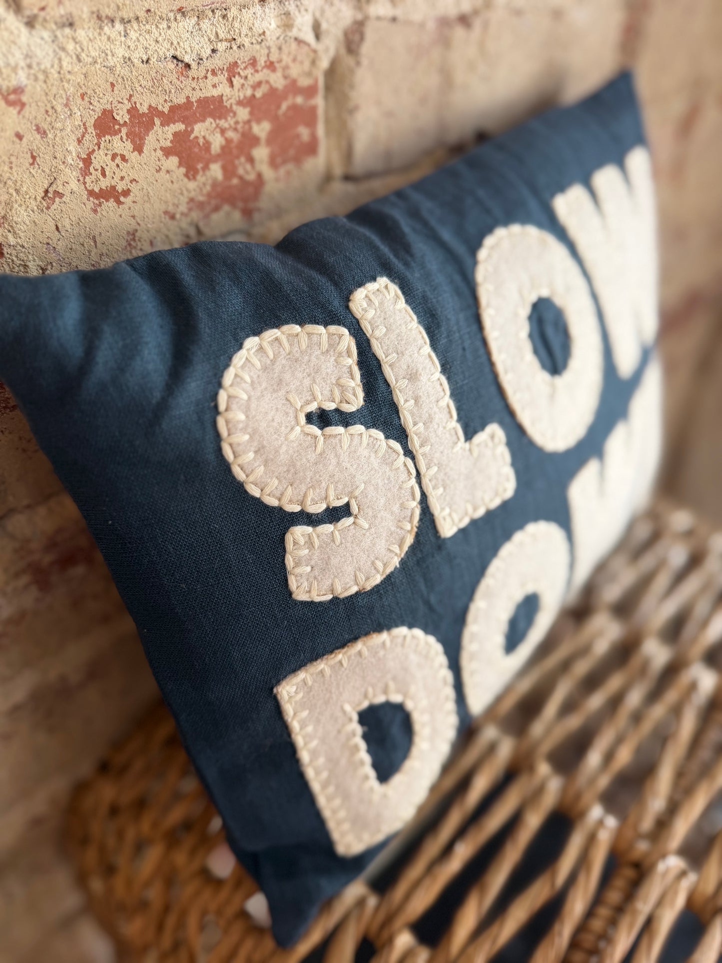 Slow Down Linen Pillow