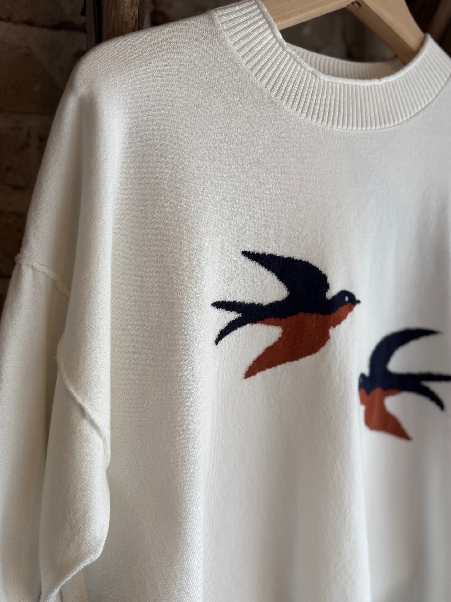 Bird Charmer Sweater- Cream