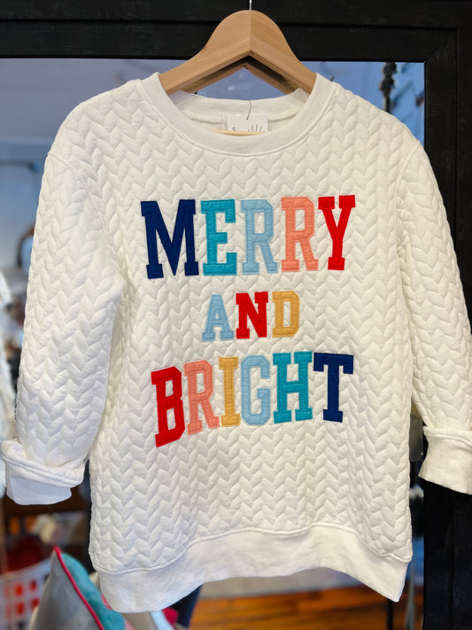 Merry & Bright Quilted Sweatshirt