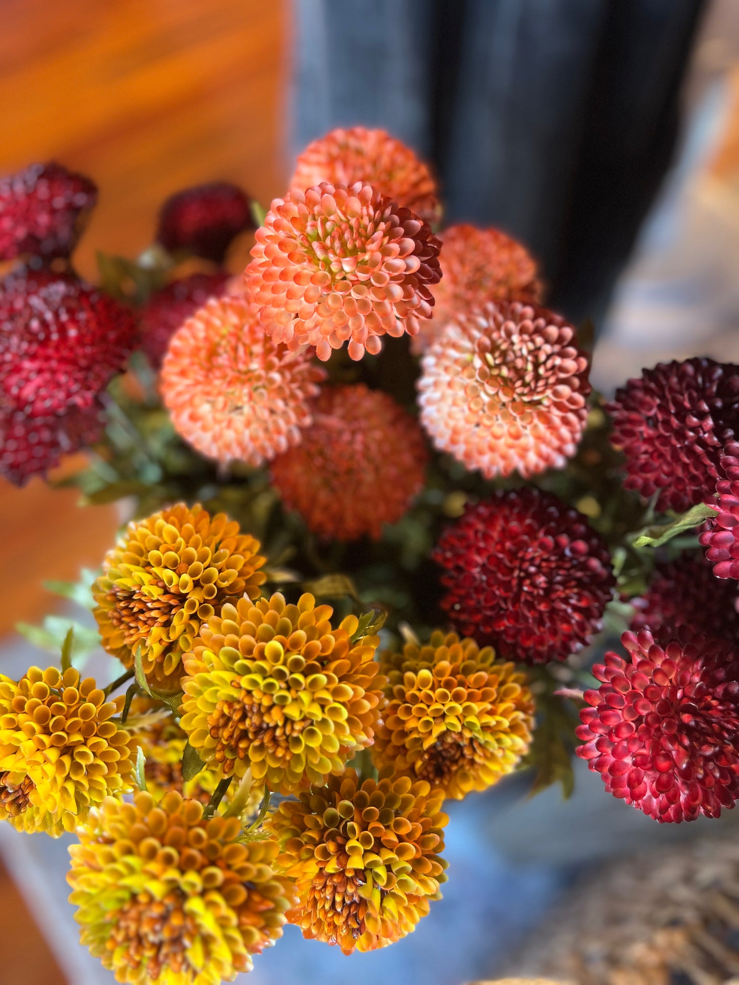 Artificial Dahlias- Orange