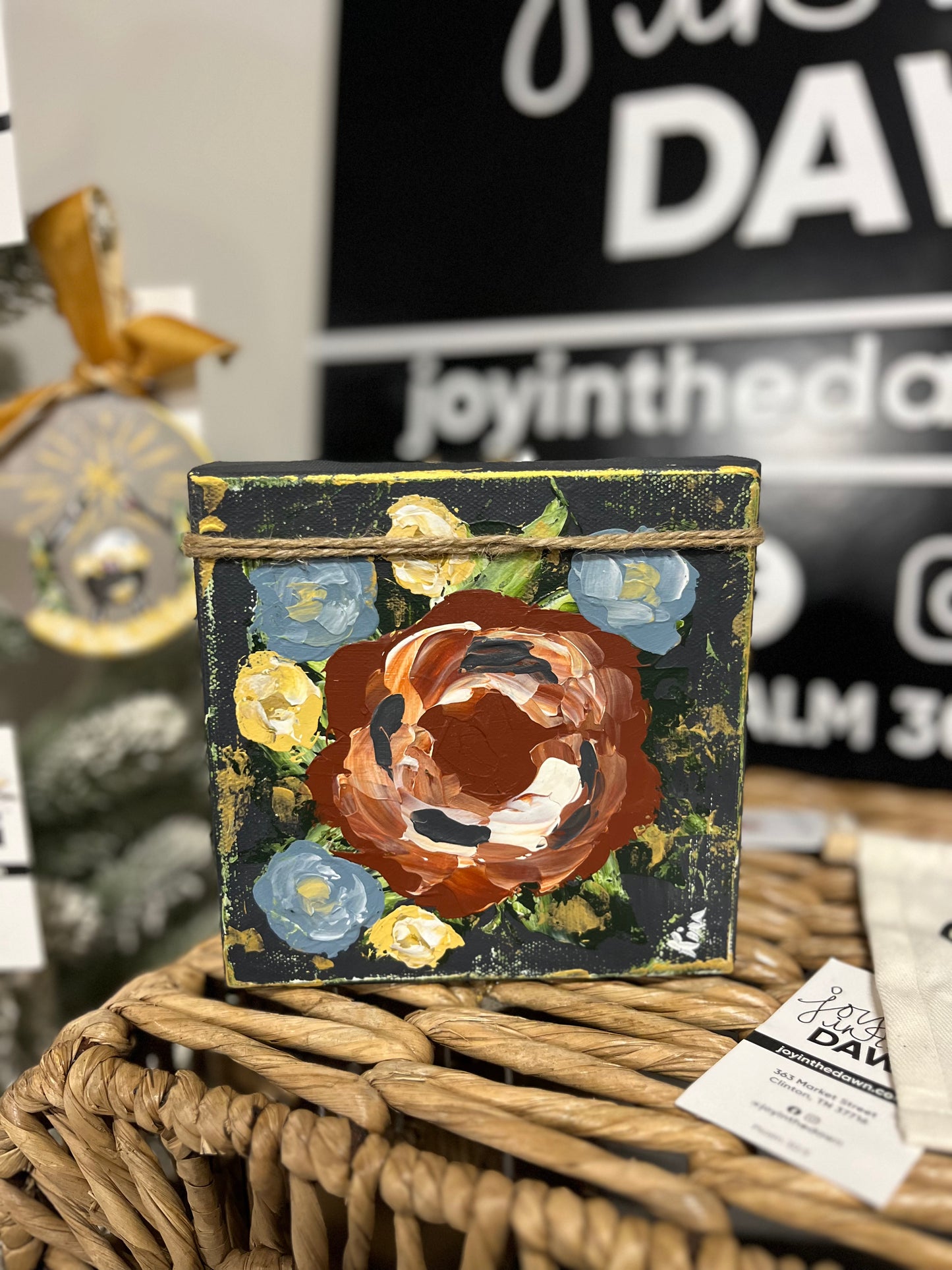 Rusty Rose Canvas - Handpainted