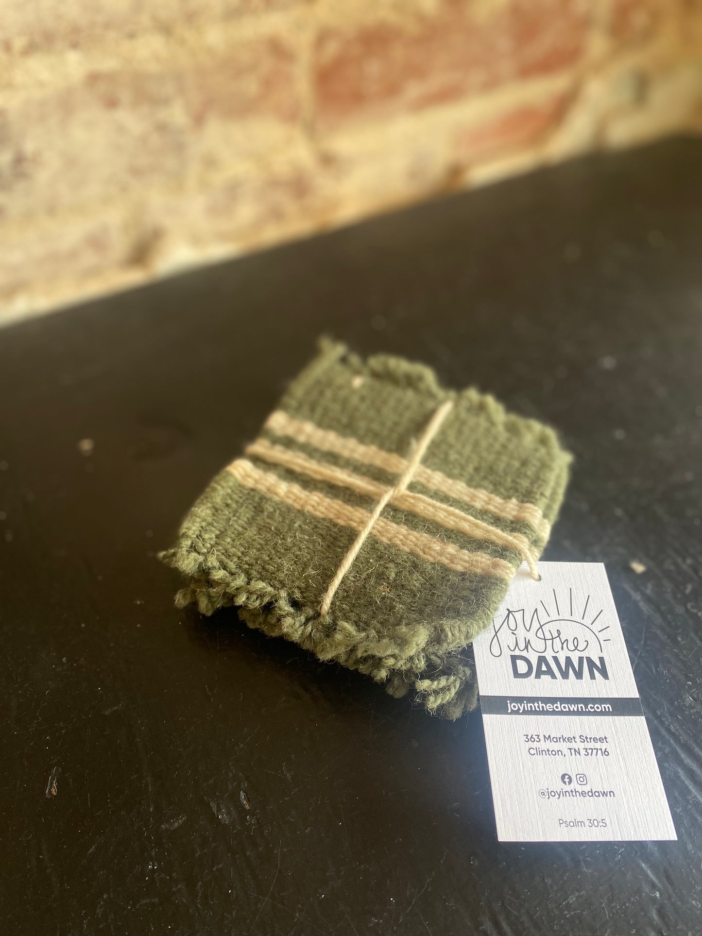 Simple Stripes Coaster Set - Sage