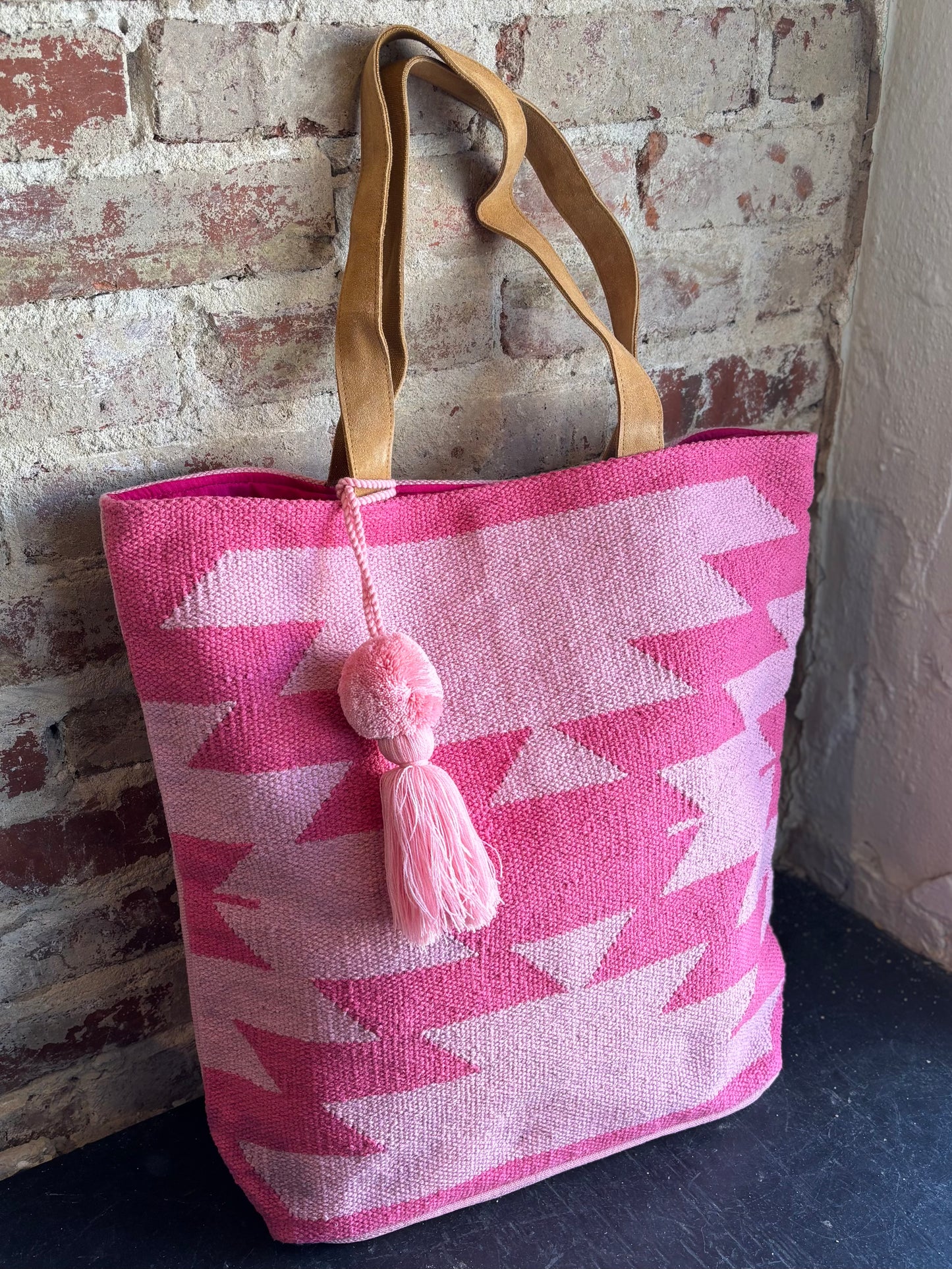 Aztec Diamond Tote - Pink