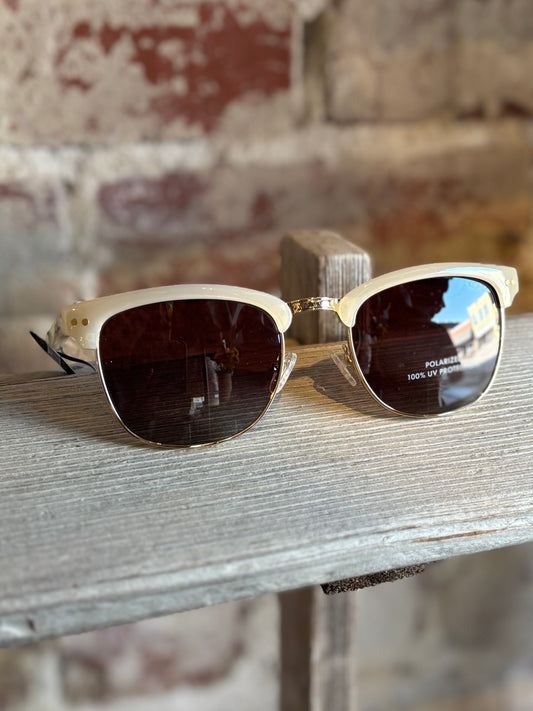 Weston Ivory Polarized Semi-Rim Sunglasses