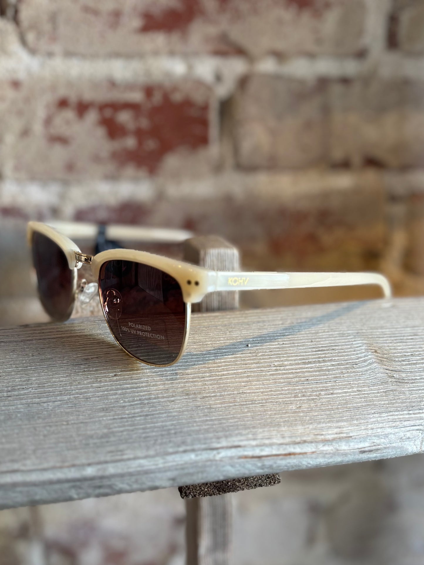 Weston Ivory Polarized Semi-Rim Sunglasses