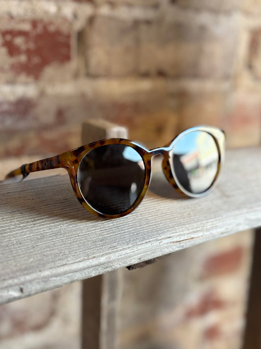 Heron Amber Round Sunglasses - Tortoise