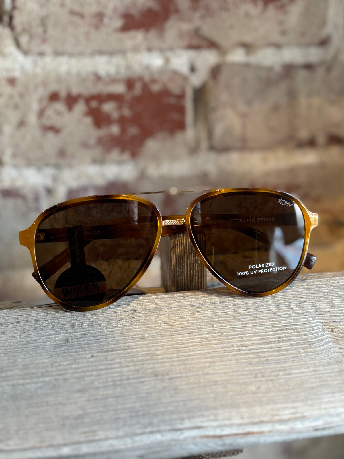 Knox Honey Tortoise Aviator Sunglasses