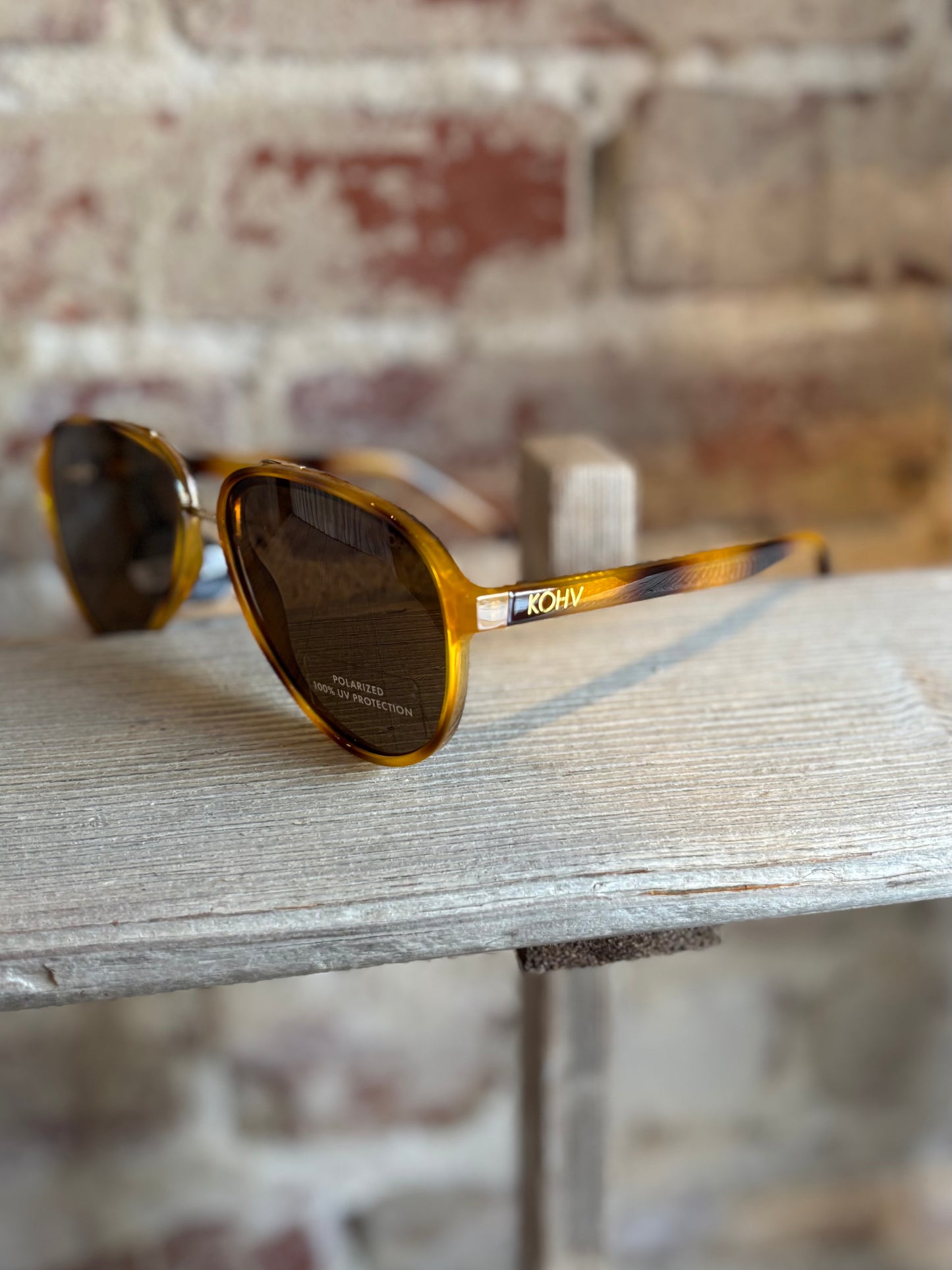 Knox Honey Tortoise Aviator Sunglasses
