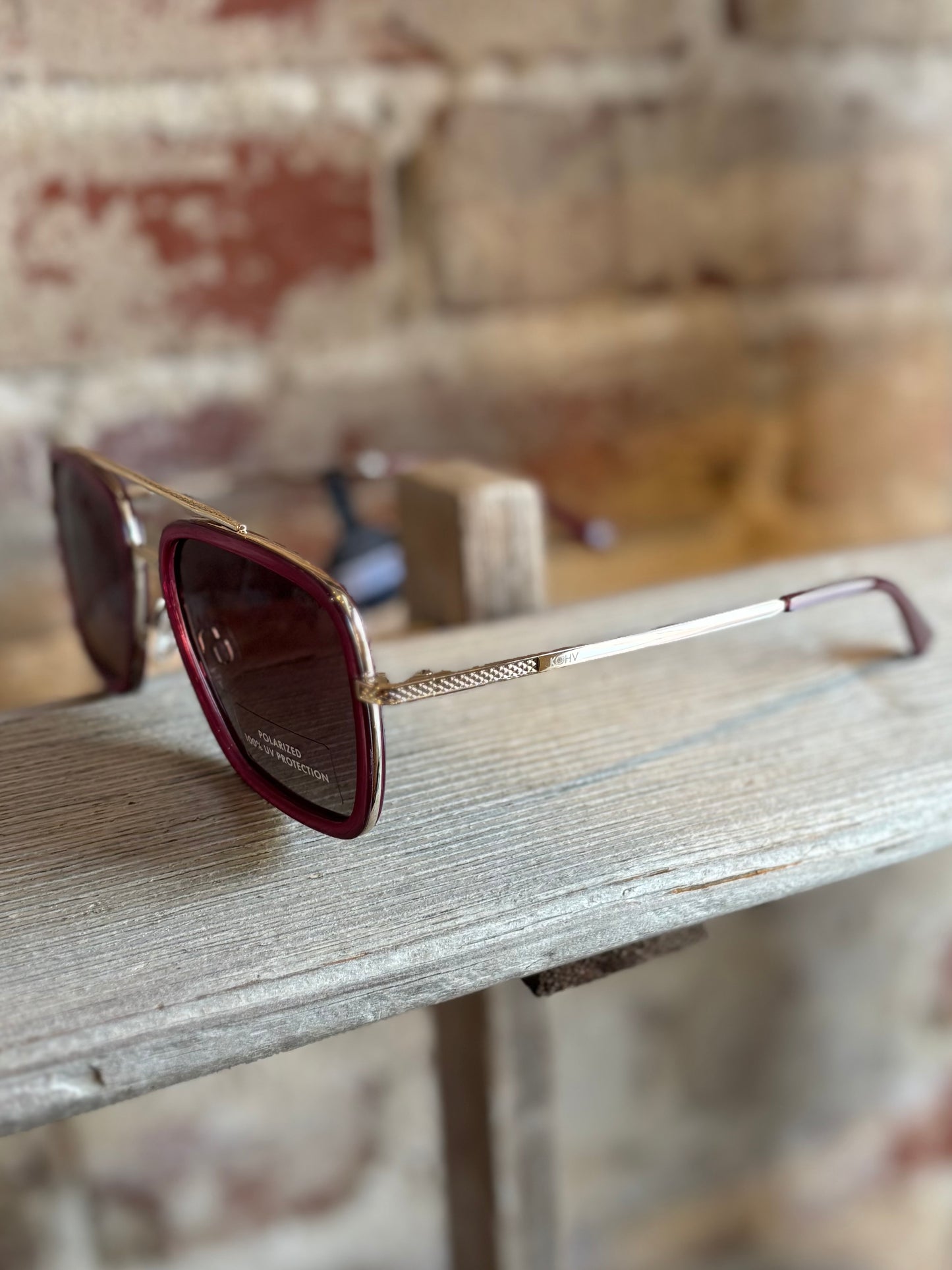 Lex Plum Tortoise Aviator Sunglasses