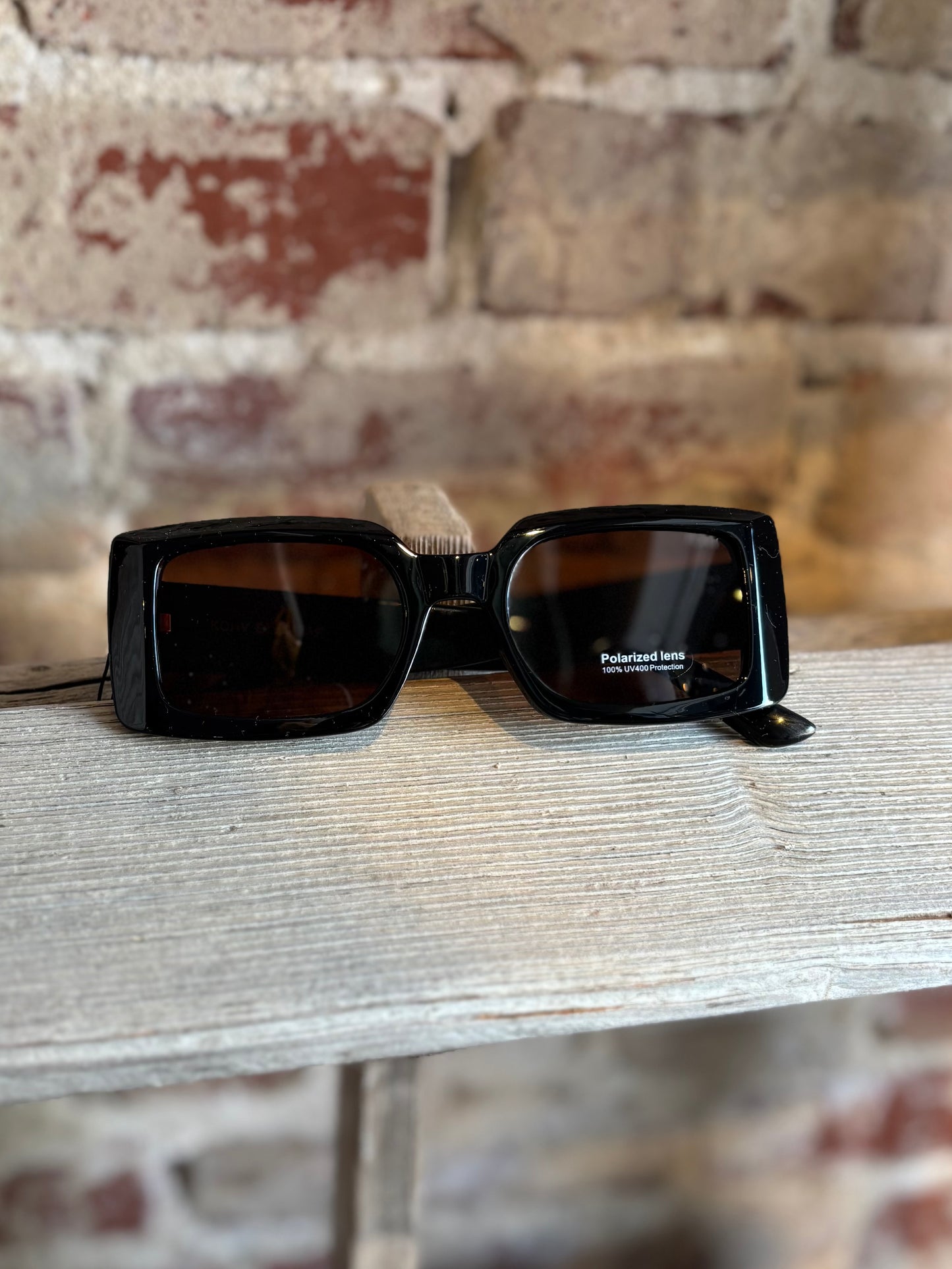 Breeze Amber Rectangle Sunglasses