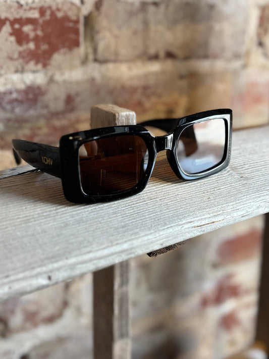 Breeze Amber Rectangle Sunglasses