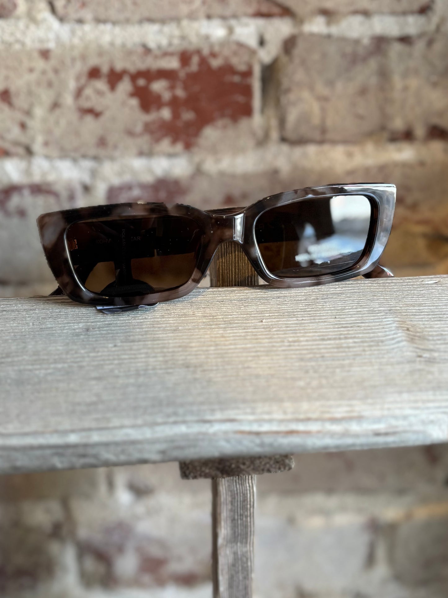 Haven Light Tortoise Rectangle Sunglasses