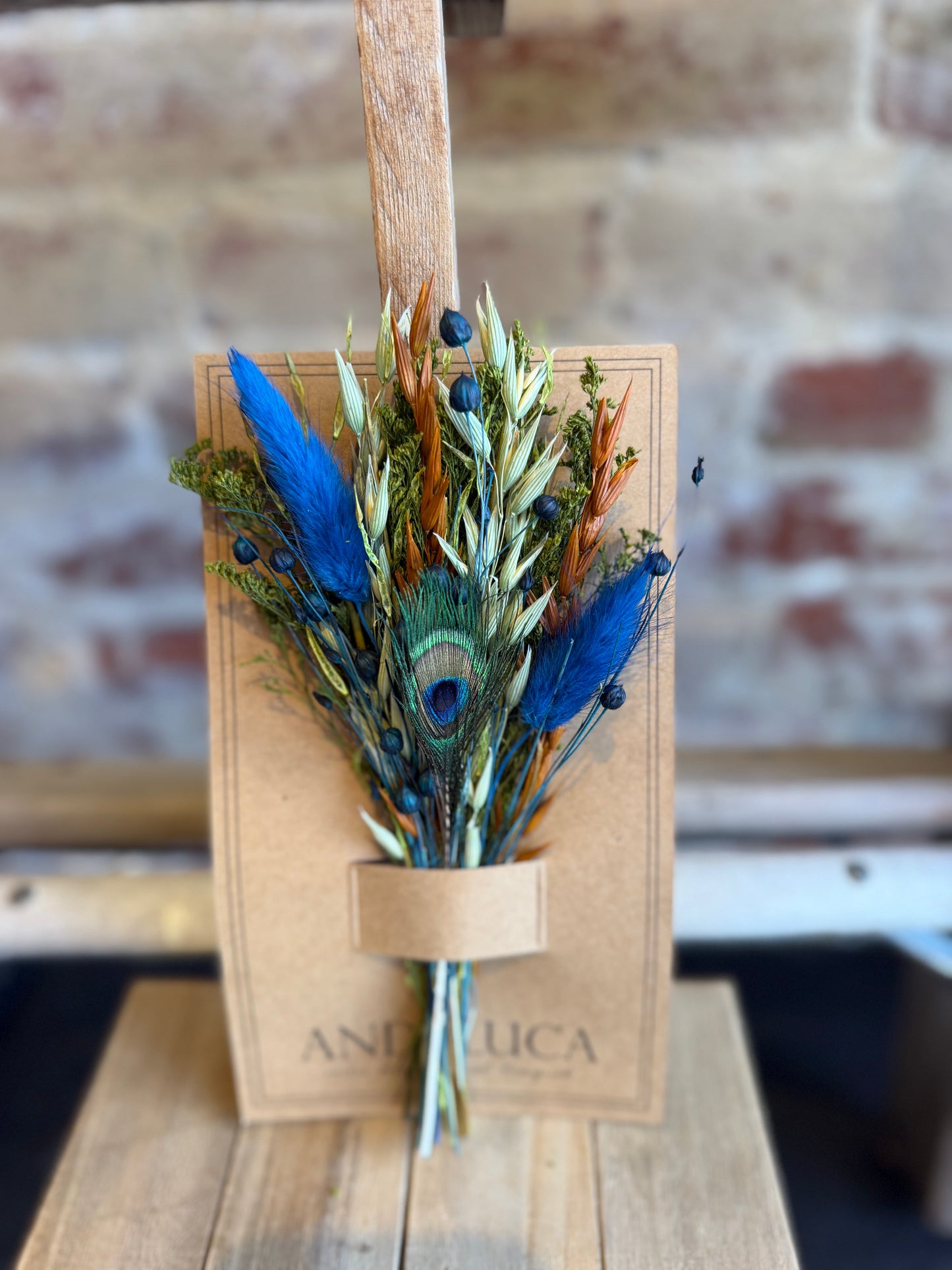 Happy Peacock Mini Dried Bouquet