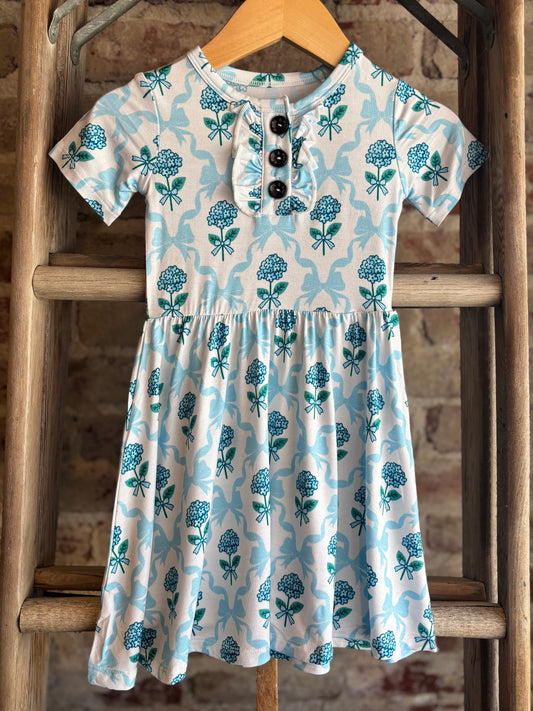 Savannah Tutu Dress- Blue Floral