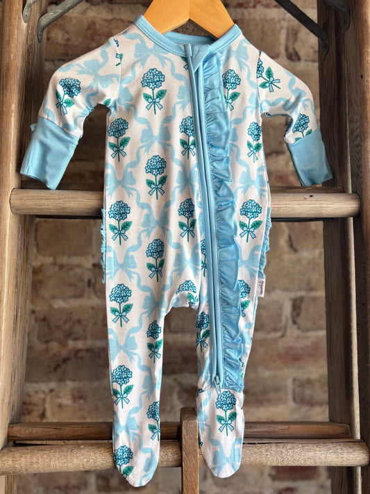 Savannah Bamboo Ruffle Zip Onesie