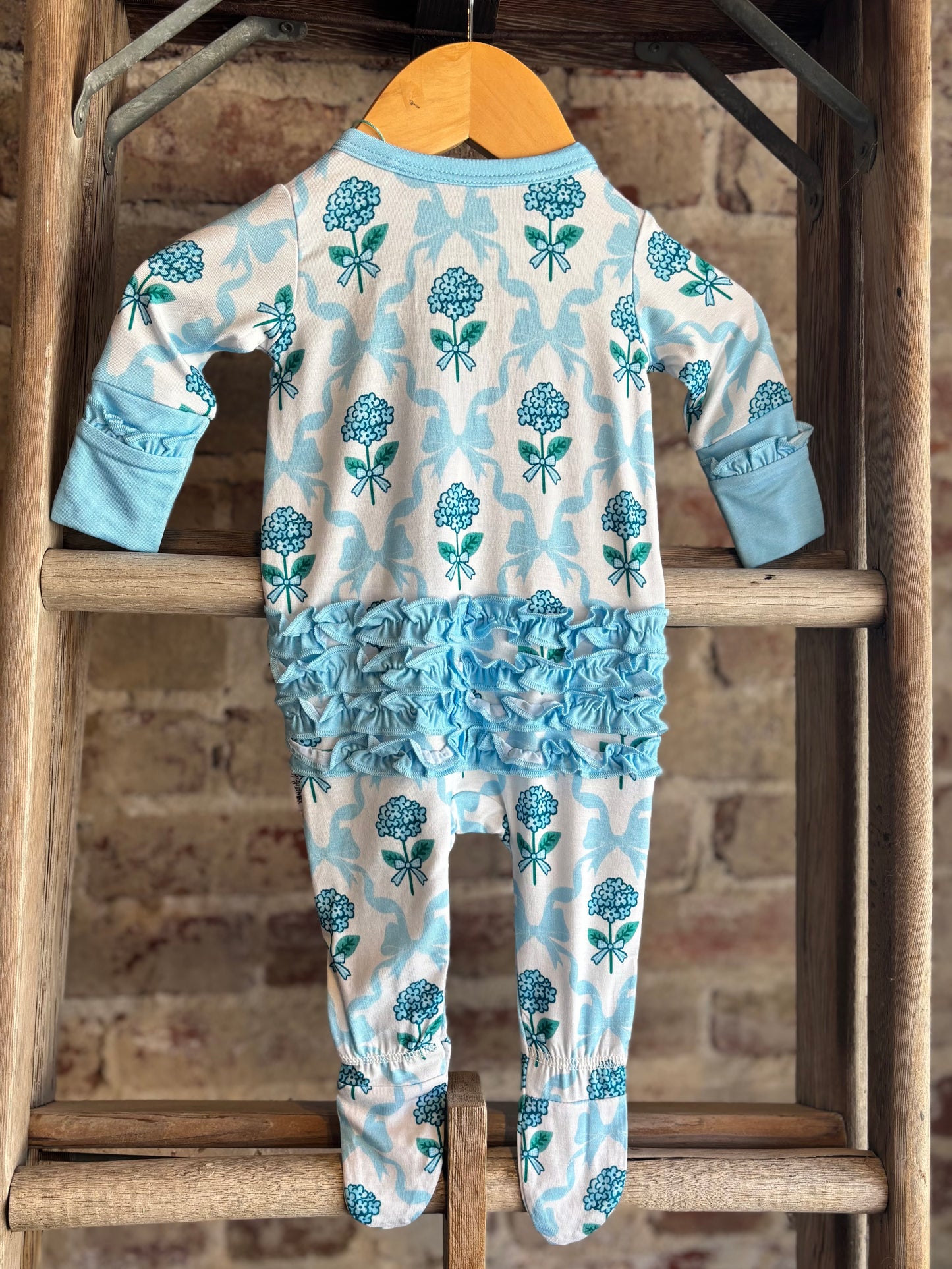 Savannah Bamboo Ruffle Zip Onesie