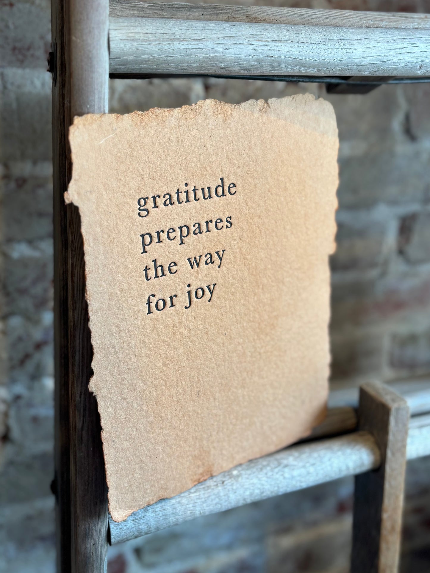 Gratitude Prepares the Way For Joy Print