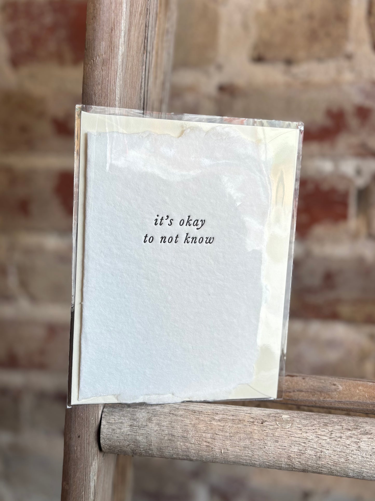 It's Okay To Not Know Card