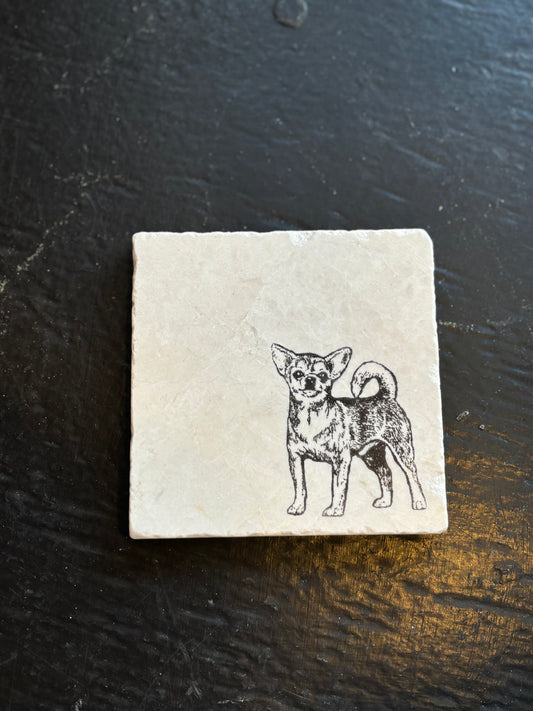 Chihuahua Marble Coaster