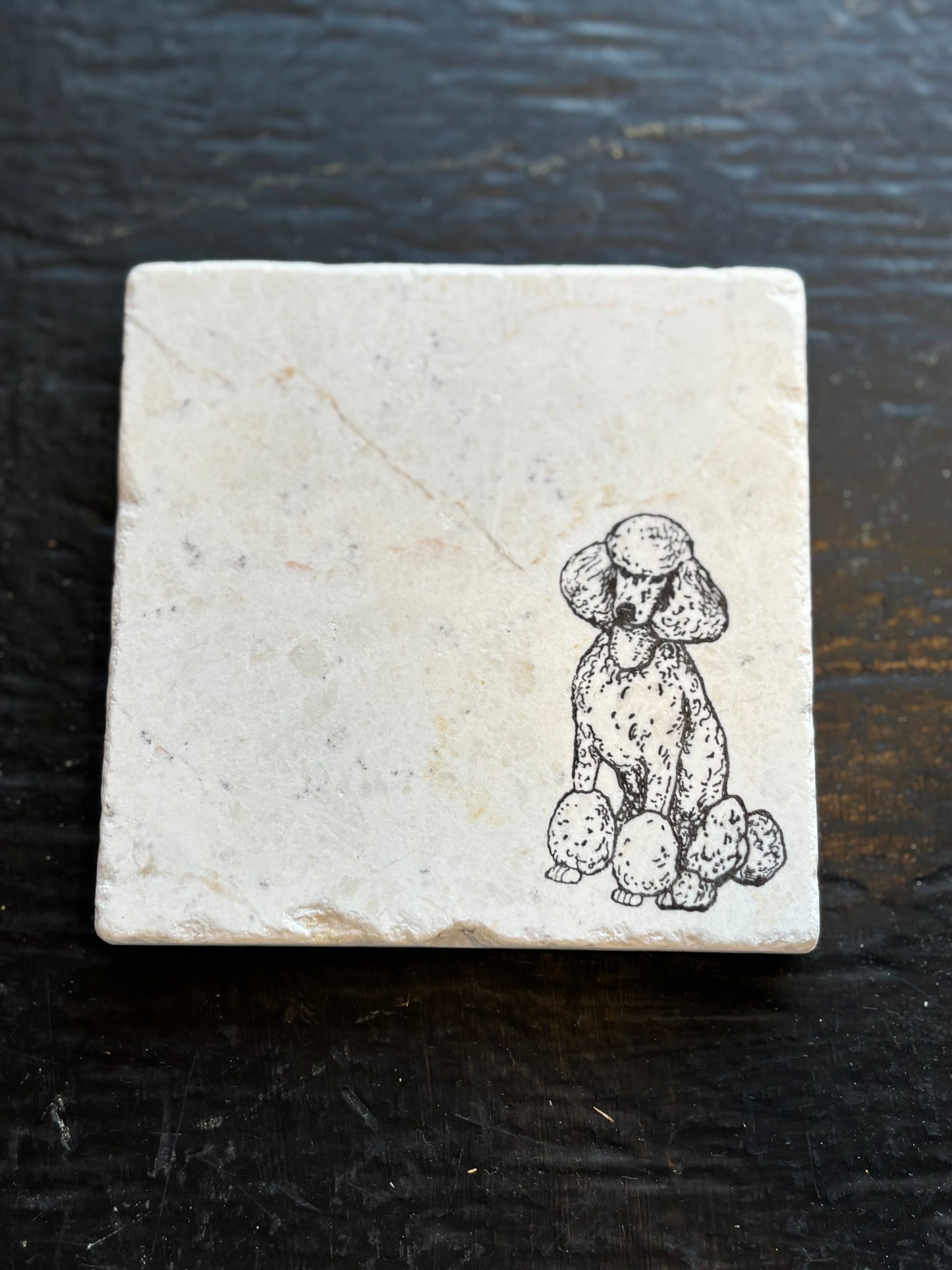 Poodle Marble Coaster
