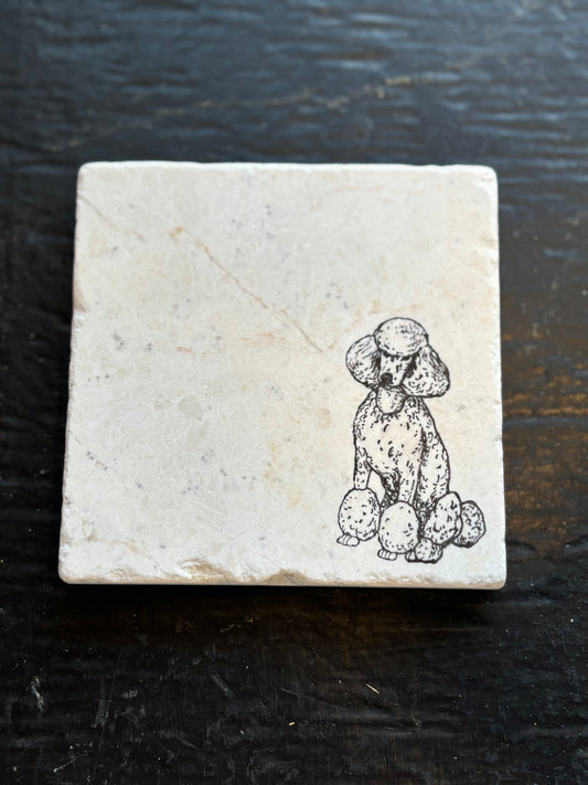 Poodle Marble Coaster