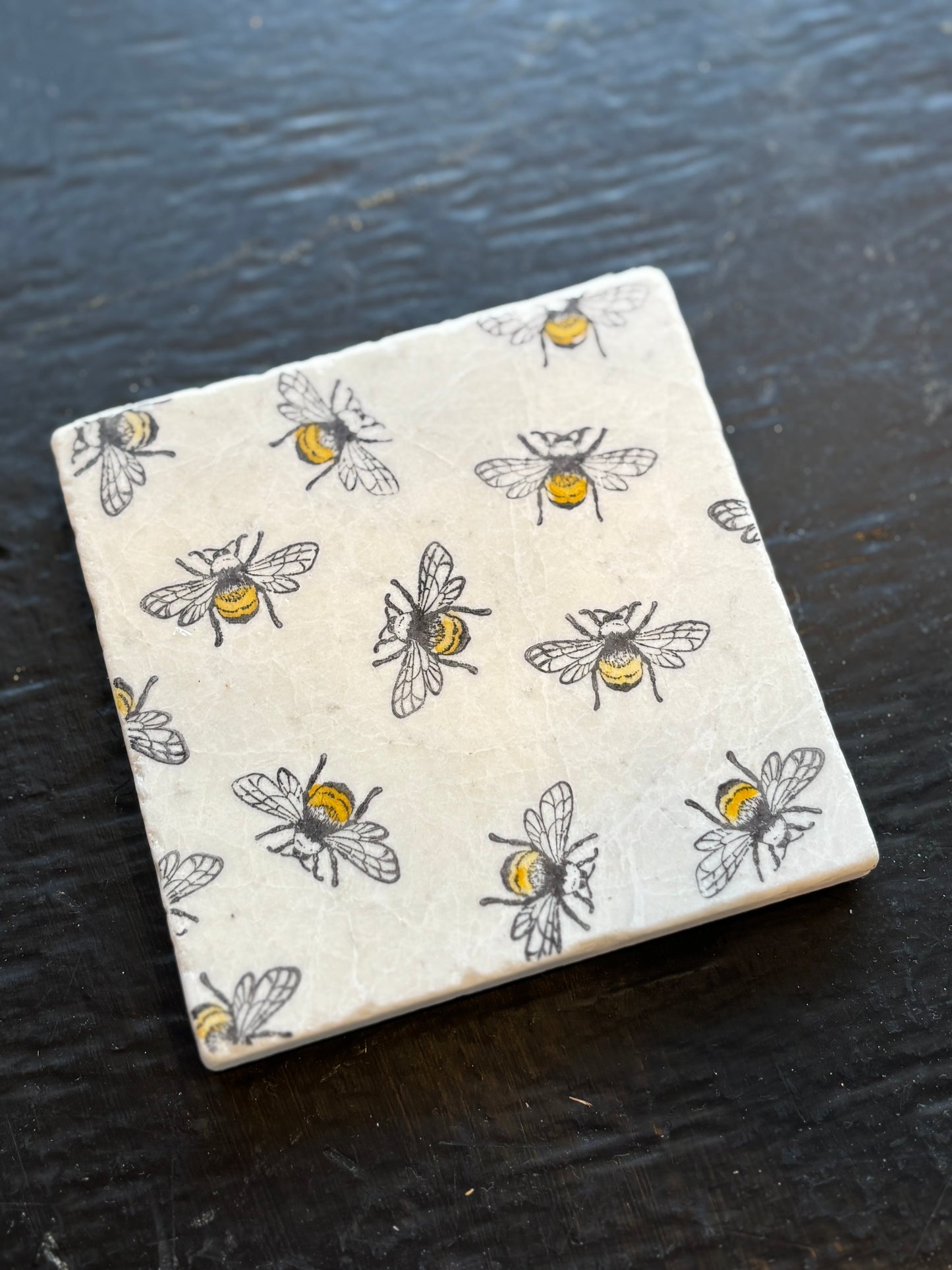 Bumble Bee Marble Coaster