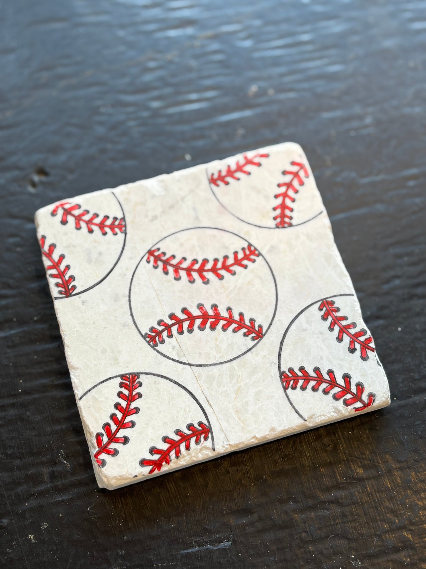 Baseball Marble Coaster