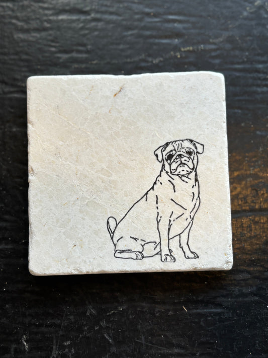 Pug Marble Coaster