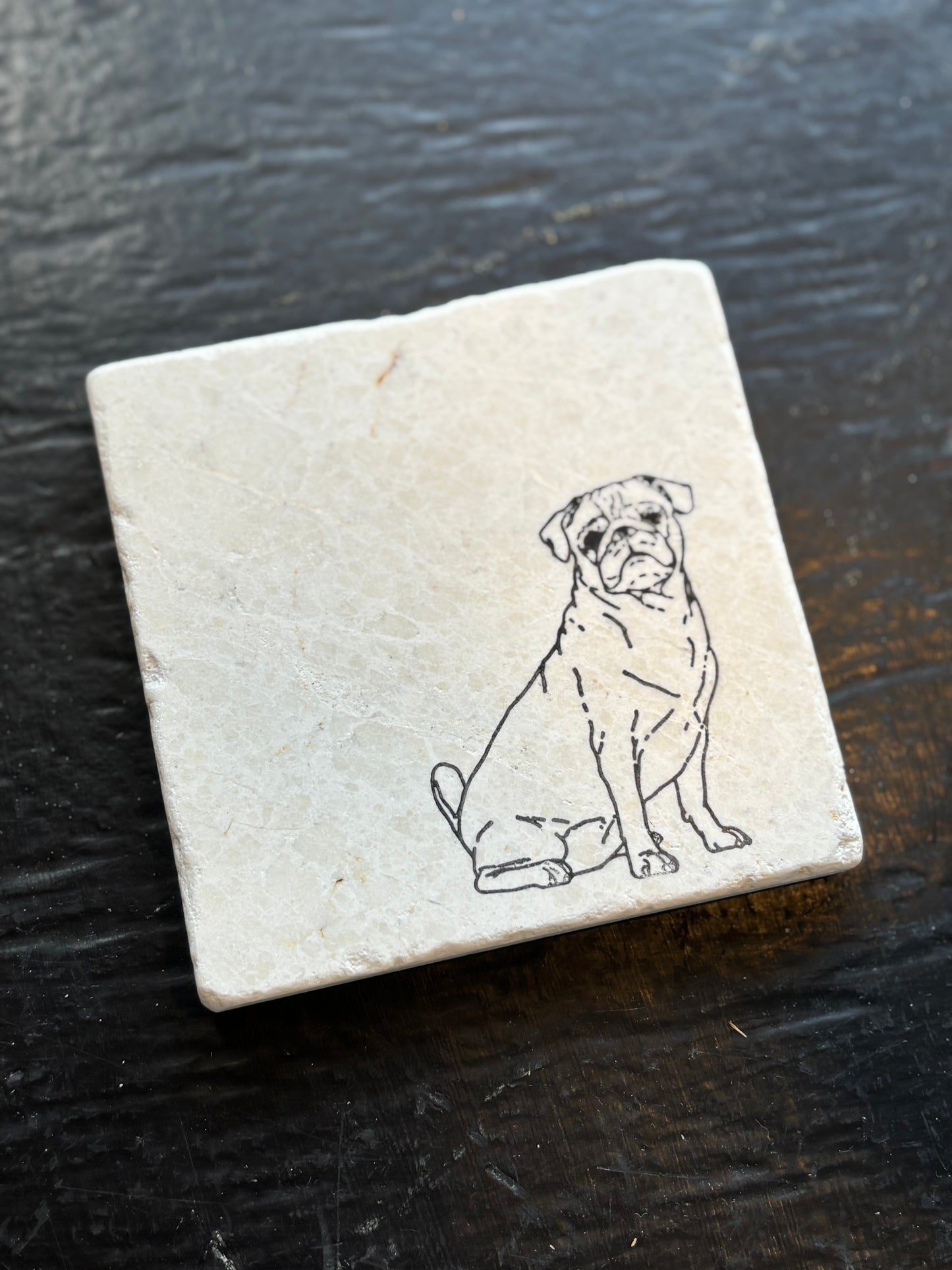 Pug Marble Coaster
