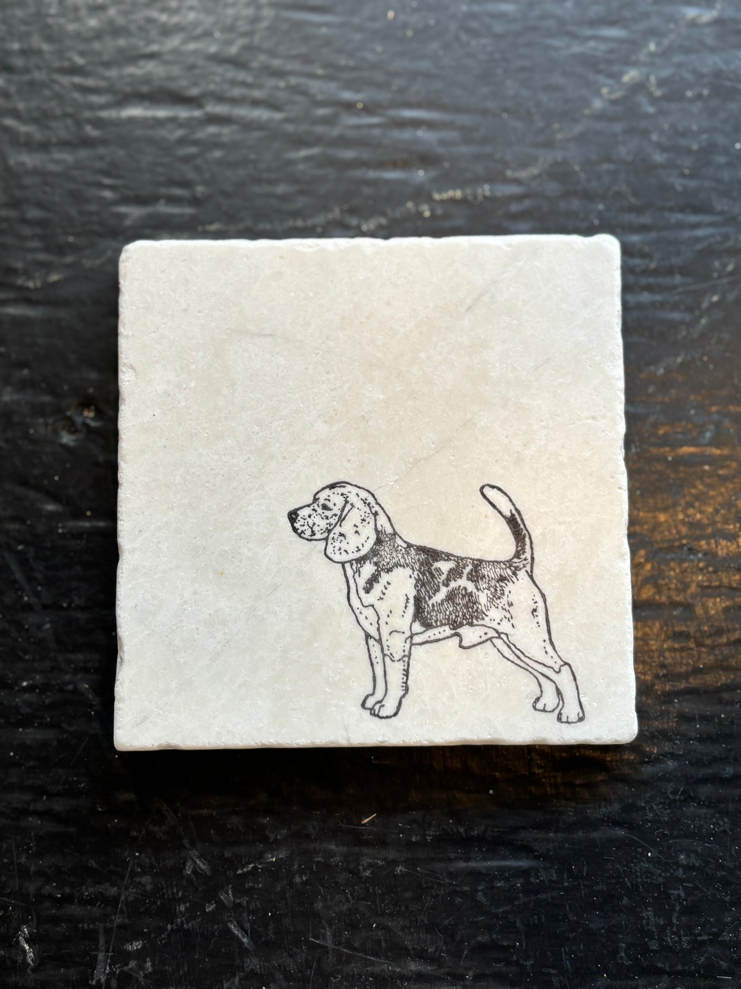 Beagle Marble Coaster