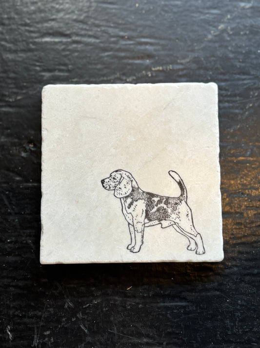 Beagle Marble Coaster