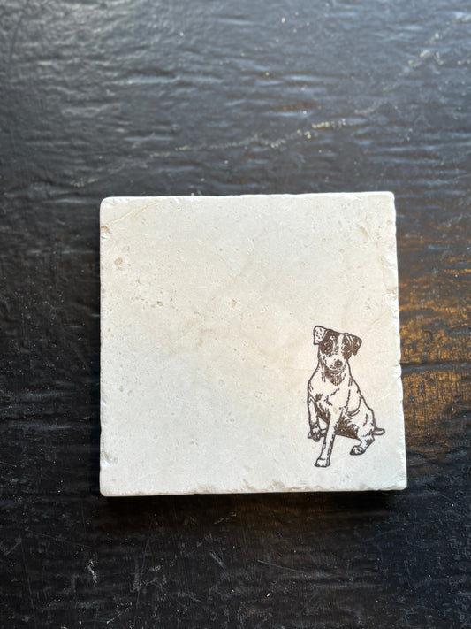 Jack Russell Marble Coaster