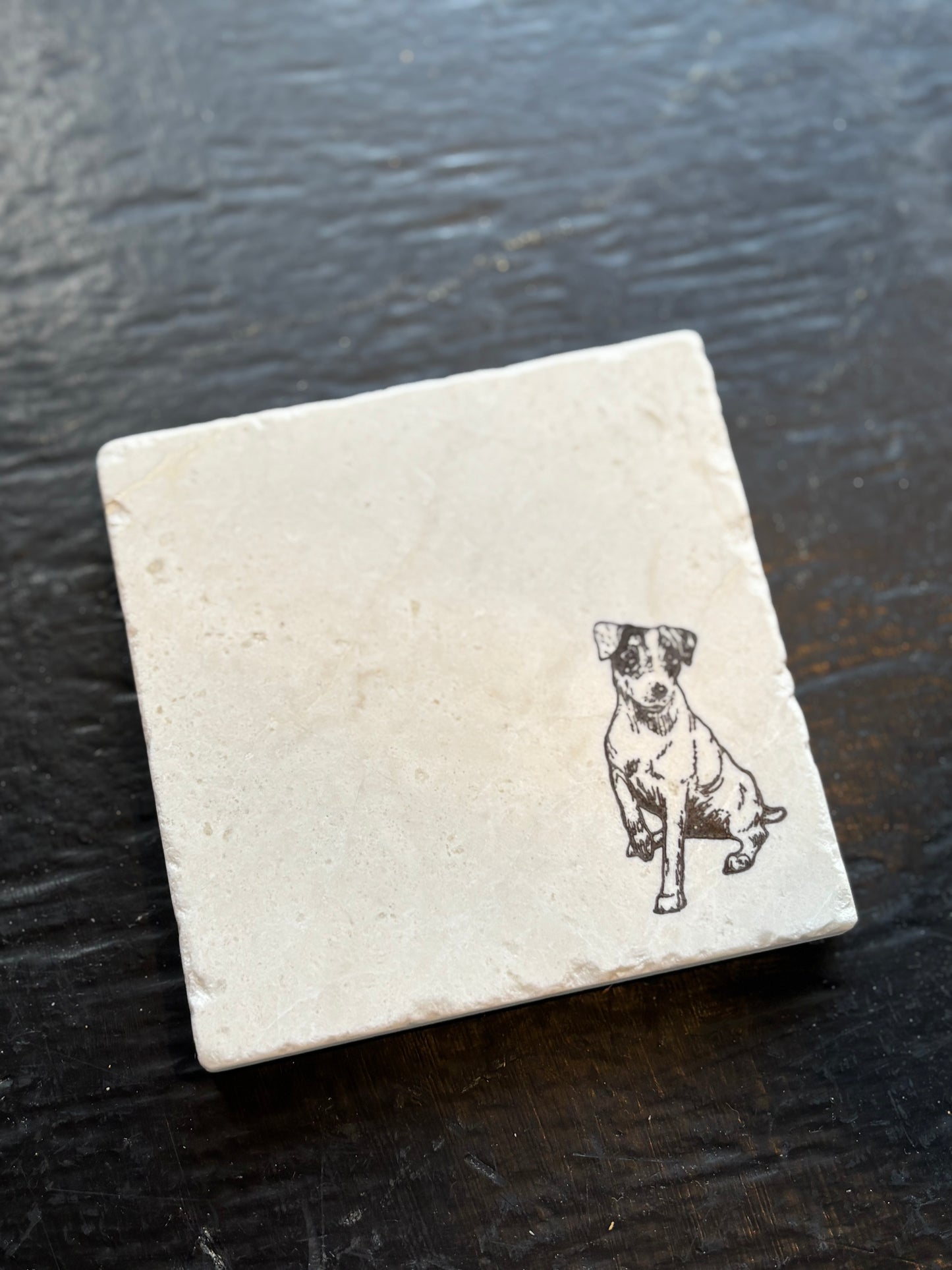 Jack Russell Marble Coaster