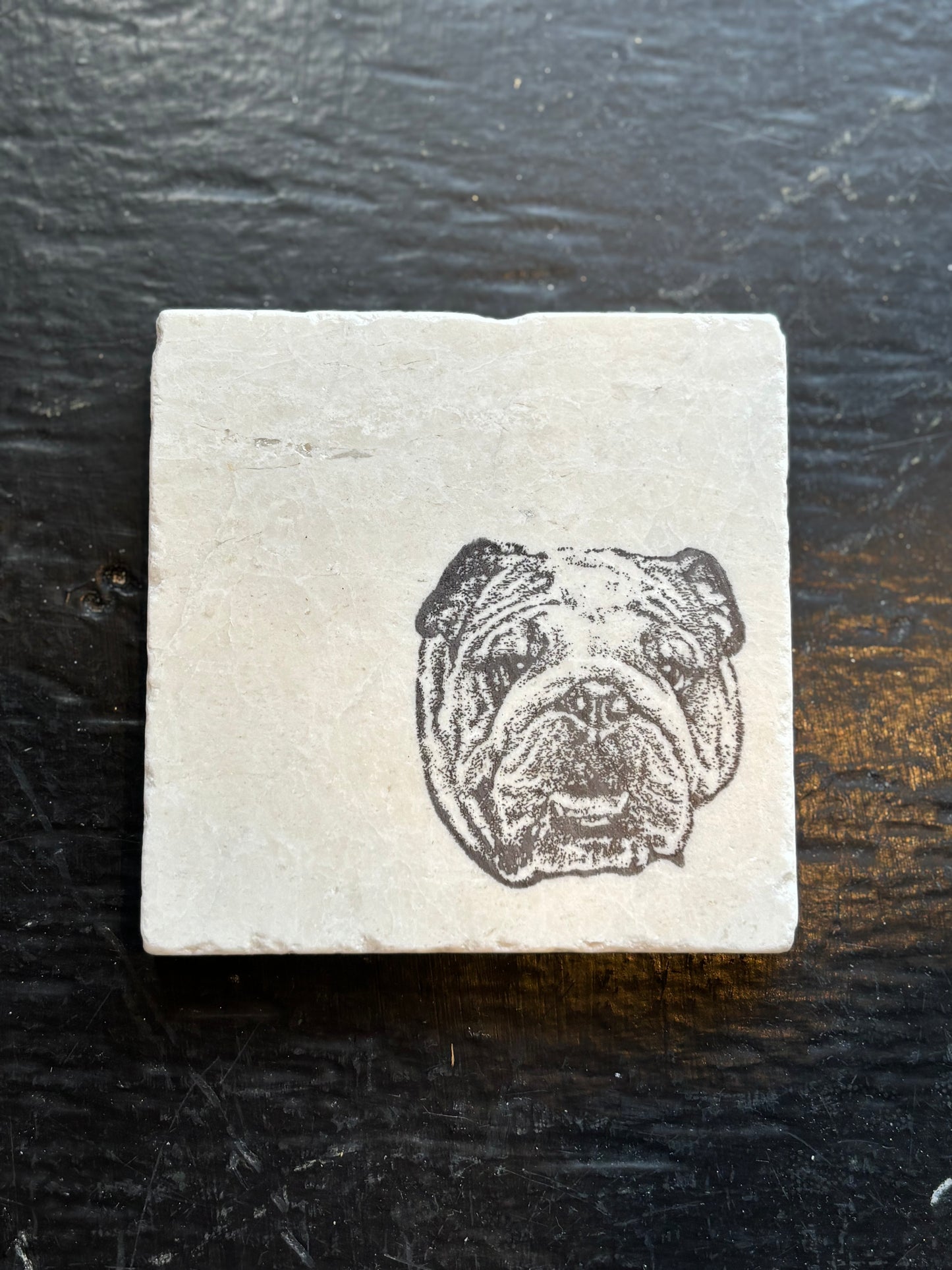 Bulldog Marble Coaster