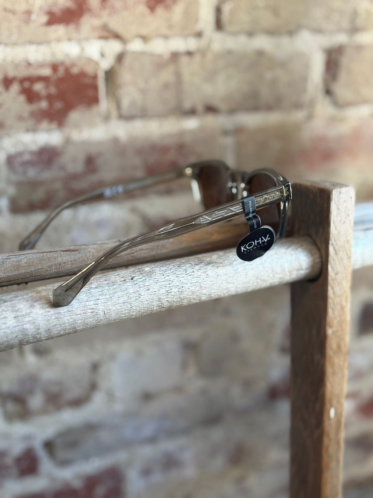 Alex Crystal Taupe Round Sunglasses