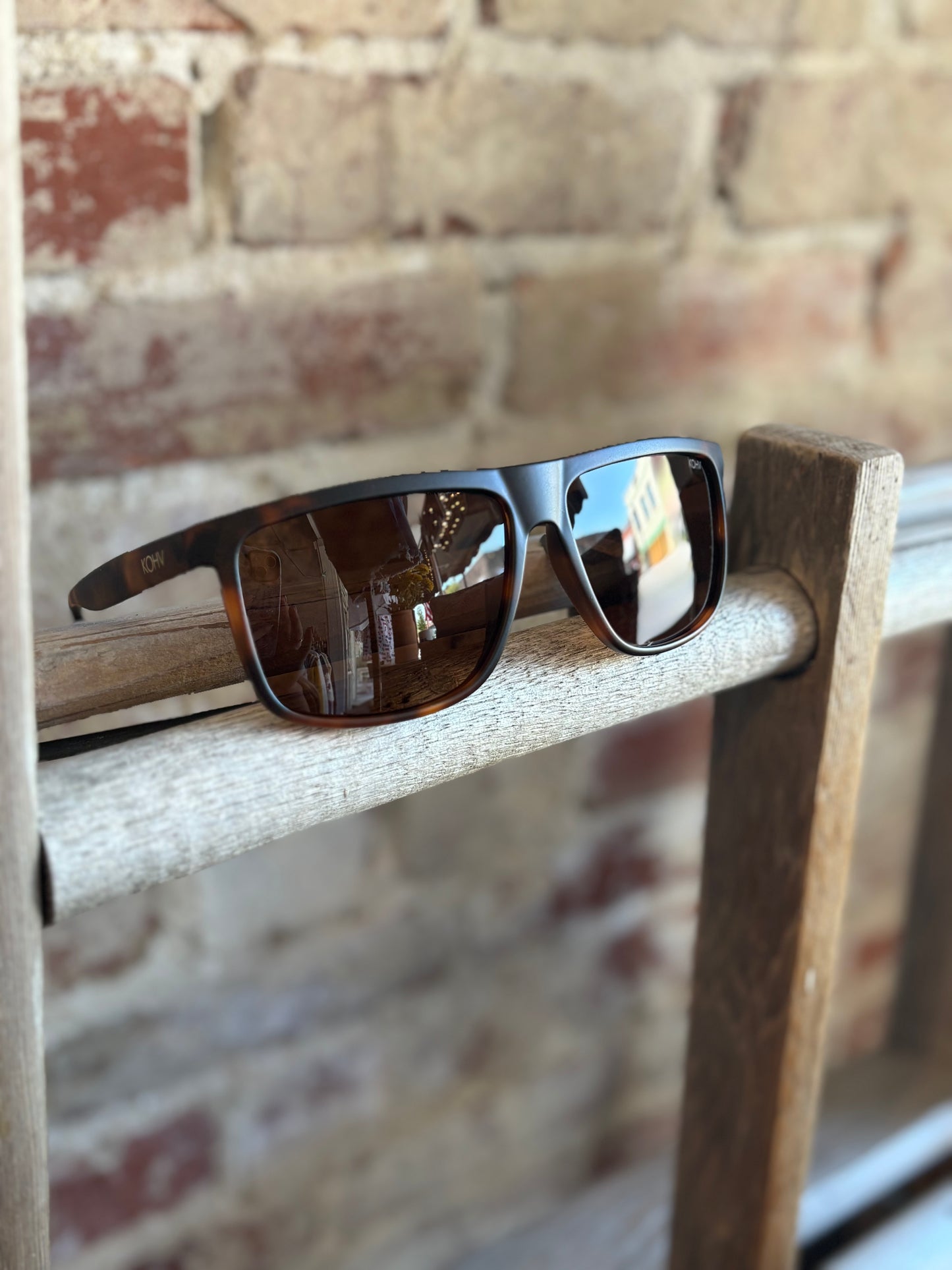 Evans Tortoise Polarized Square Sunglasses