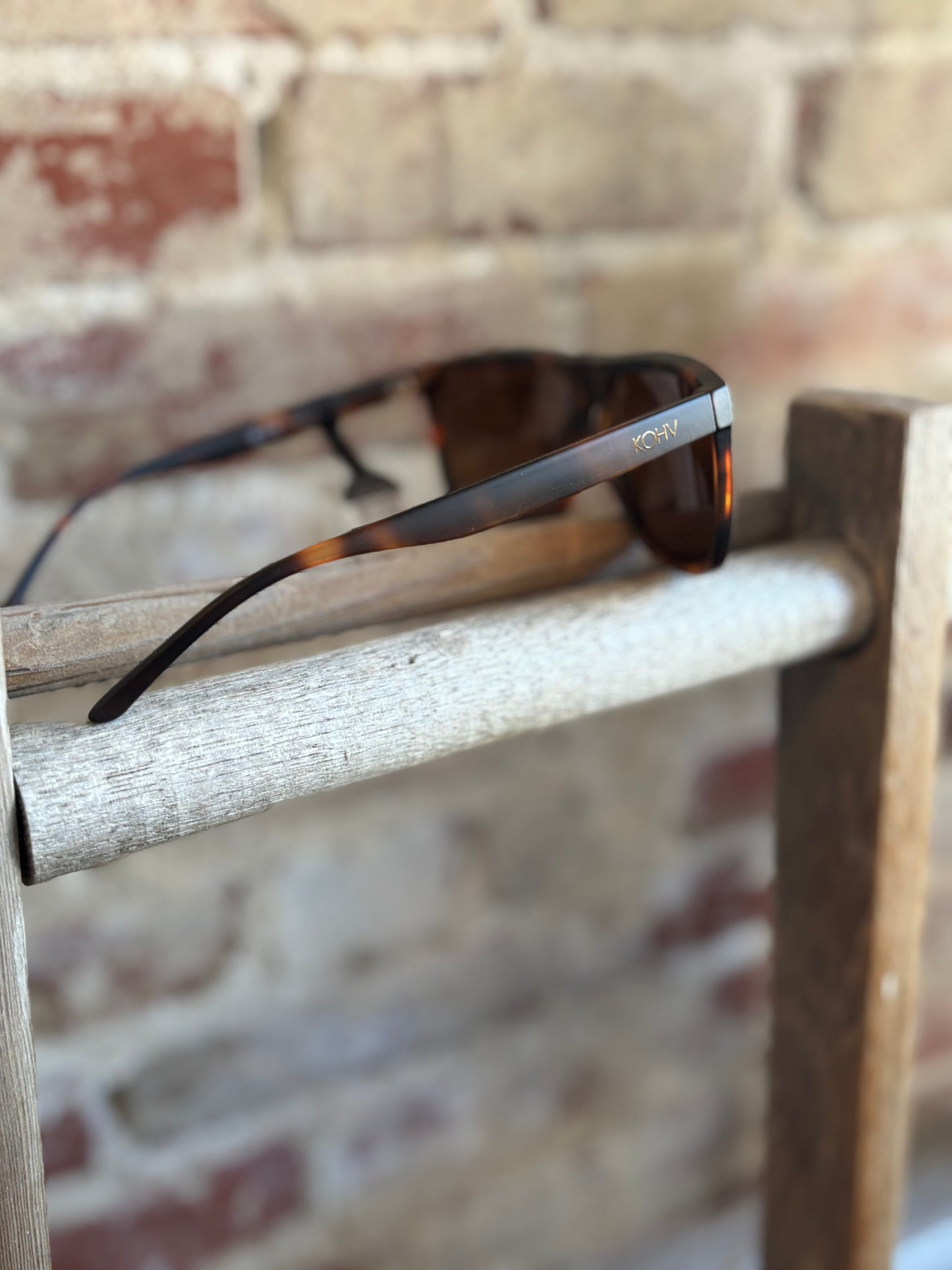 Evans Tortoise Polarized Square Sunglasses