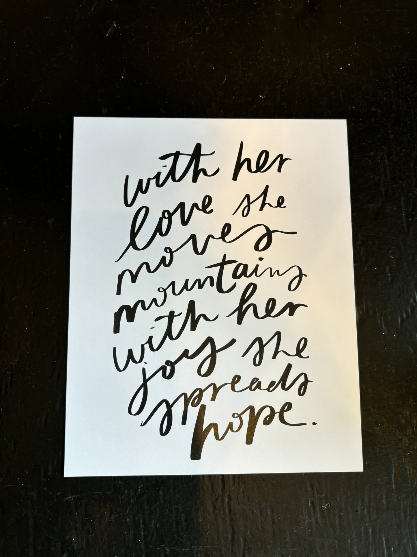 With Her Love & Joy Print