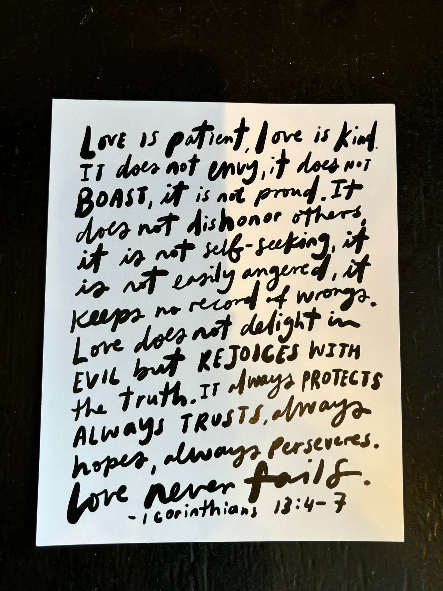 Love Is Patient Print