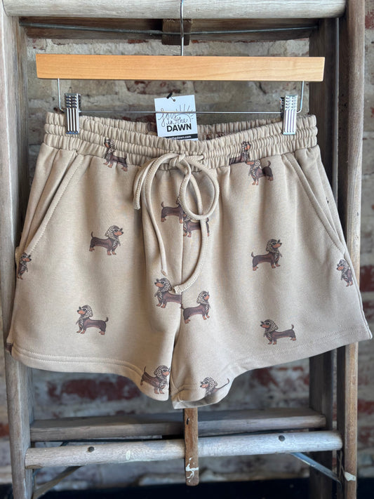 Leopard Weenie Dog Shorts