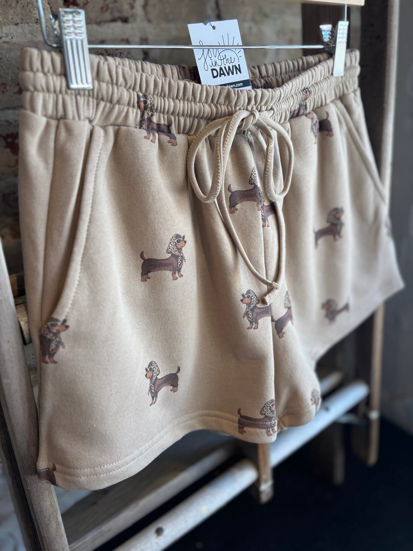 Leopard Weenie Dog Shorts