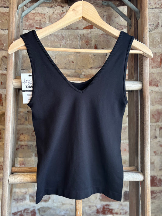 Seamless Reverse Top- Black