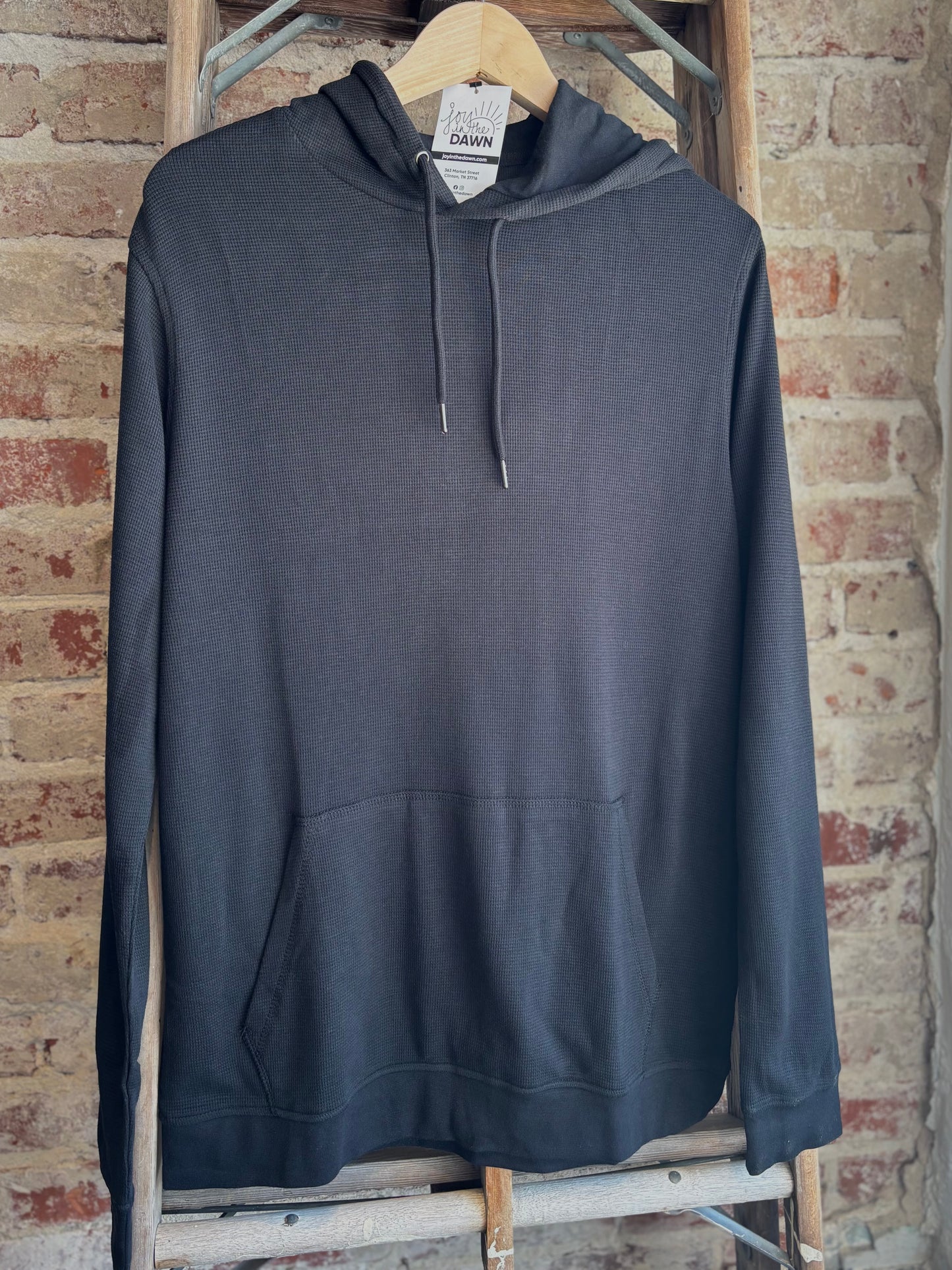 Black Waffle Hoodie