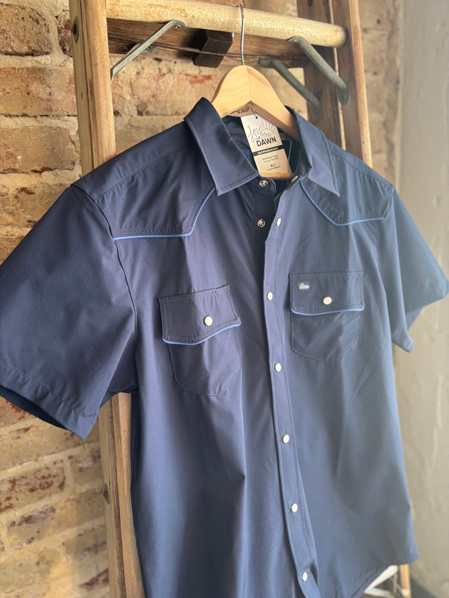 Men’s Rio Pearl Snap Shirt - Midnight Blue