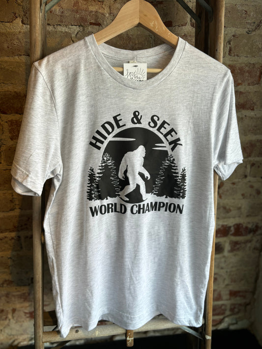 Hide and Seek Champion Tee- Ash White