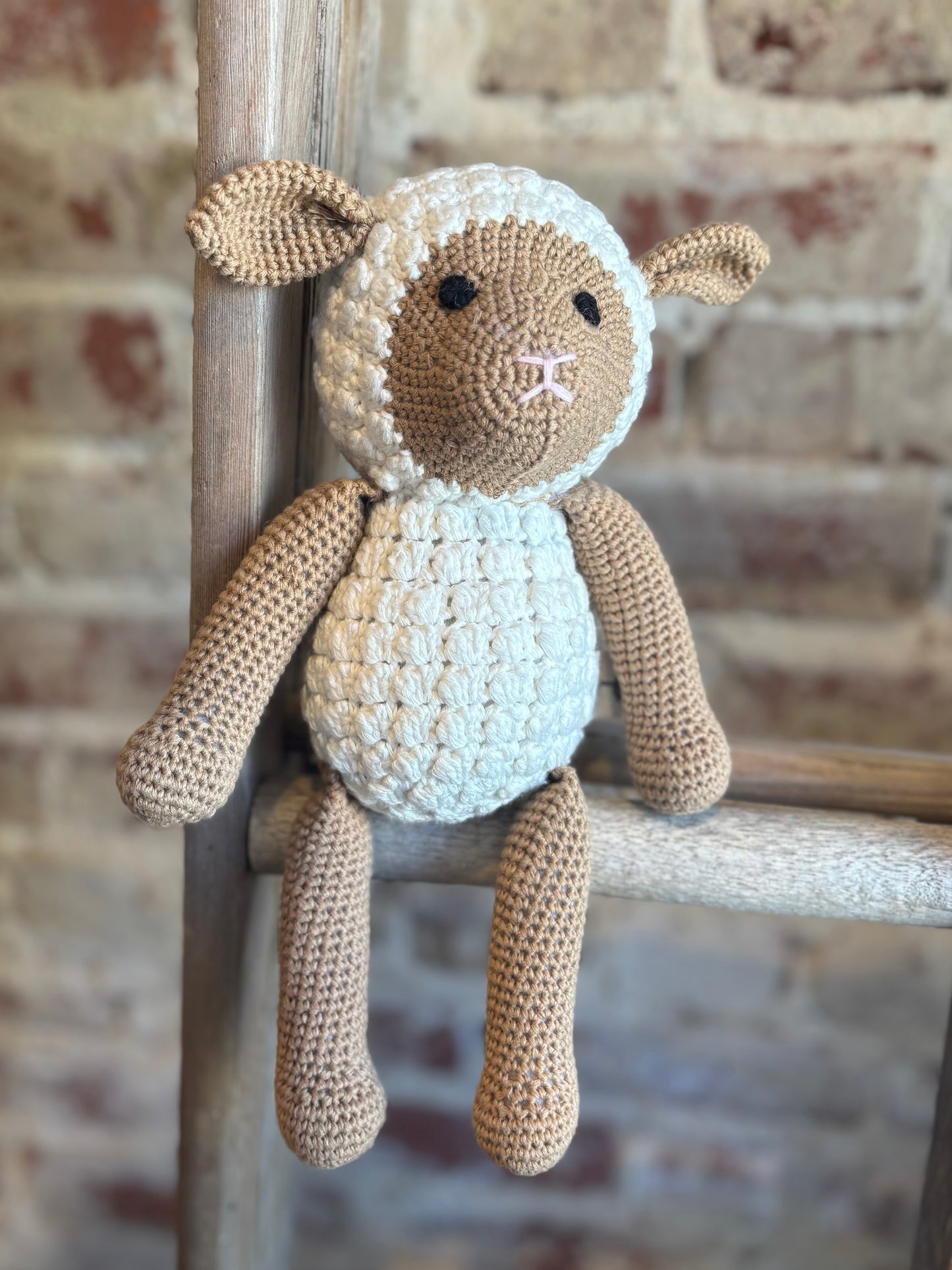 Crochet Lamb Toy - Brown