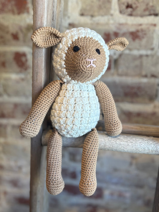 Crochet Lamb Toy - Brown