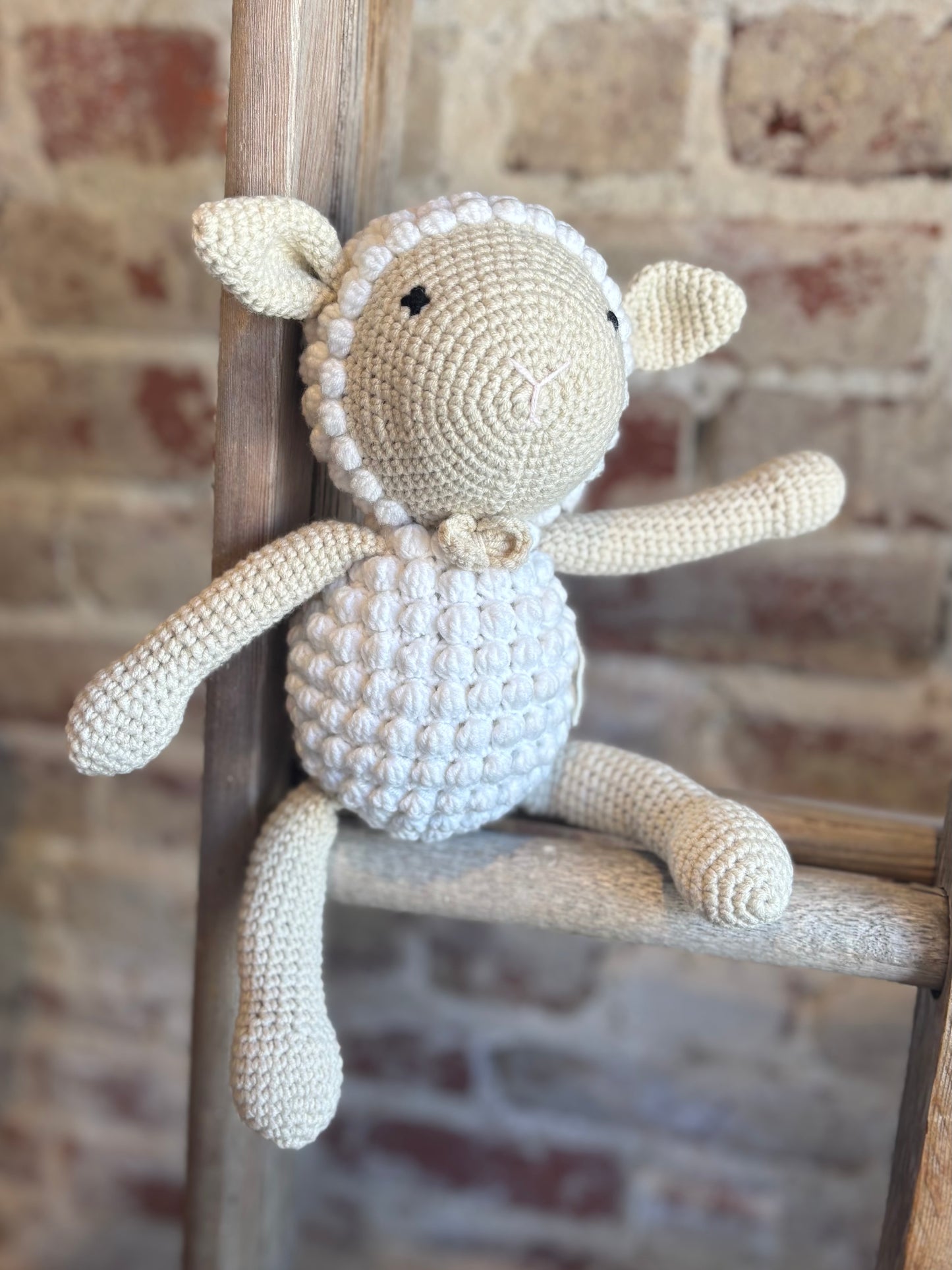 Crochet Lamb Toy - White