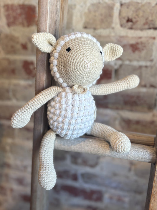 Crochet Lamb Toy - White